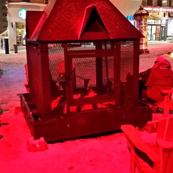 Place des Festivals - Montréal en Lumière Enclosed fire pit. - Active Life Near Me - Montreal, Quebec