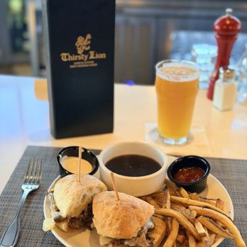 Thirsty Lion - French Dip Sandwich & Half-Life Beer - American Near Me - Dallas, Texas Thirsty Lion - French Dip Sandwich & Half-Life Beer - American Near Me - Dallas, Texas