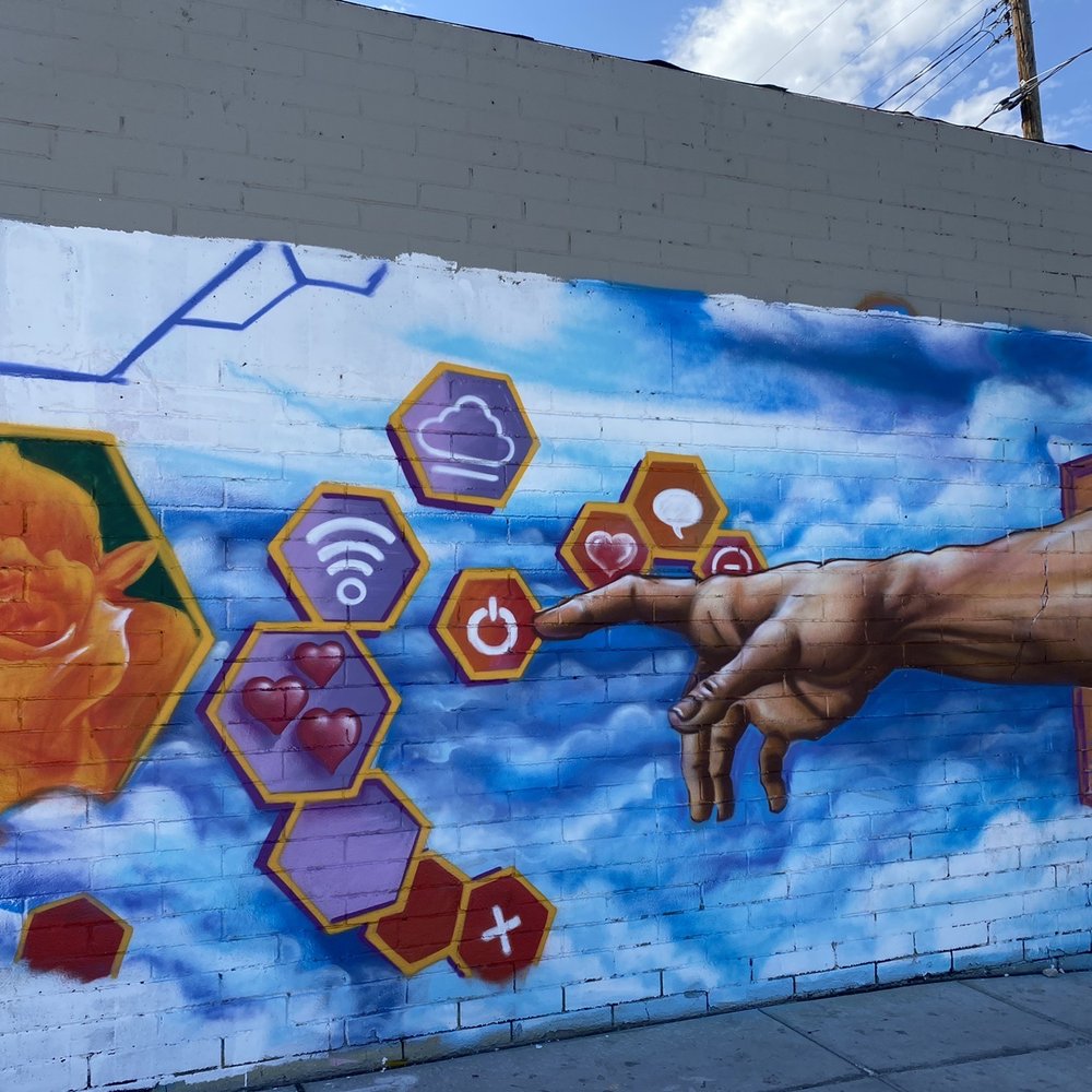 Gods Touch Mural - Public Art Near Me - Las Vegas, Nevada Gods Touch Mural - Public Art Near Me - Las Vegas, Nevada