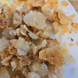 Homefries loaded with too much paprika and onion. Menu doesn't say this is in them.