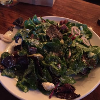 The Shanty - Brussels salad, outstanding.  Filled with pork belly bites.  Crazy - New American Near Me - Warwick, Rhode Island