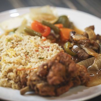 Talk Jhal - Deshi Chinese platter with fried rice, chicken fry, beef chilli and sautéed vegetables - Bangladeshi Near Me - Coppell, Texas