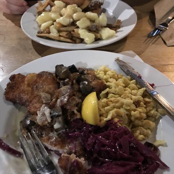 Kardinal Hall - Pork schnitzel entree- fantastic - Beer Gardens Near Me - Charlottesville, Virginia