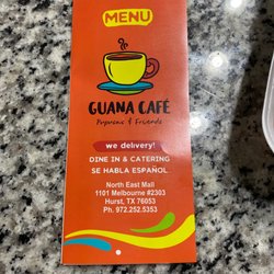 Guana cafe - Menu