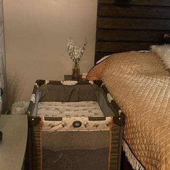 The Lofts on Main - Pack 'n play fits nicely between the bed and wall - Vacation Rentals Near Me - Cambridge City, Indiana The Lofts on Main - Pack 'n play fits nicely between the bed and wall - Vacation Rentals Near Me - Cambridge City, Indiana