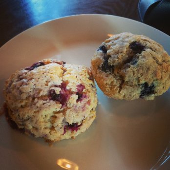 Wild Crumb - Huckleberry scone and blueberry muffin (right) - Coffee & Tea Near Me - Bozeman, Montana Wild Crumb - Huckleberry scone and blueberry muffin (right) - Coffee & Tea Near Me - Bozeman, Montana