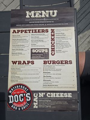 Menu photo 1 Doc's On The Fox Waterford, WI Menu photo 1 Doc's On The Fox Waterford, WI