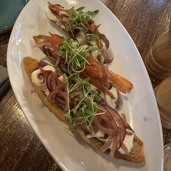 Sage Leaf - Flat iron steak bruschetta - American Near Me - Reno, Nevada