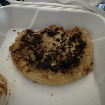 El Chinaco - Burned Chicharron Pupusa not eatable - Mexican Near Me - Costa Mesa, California