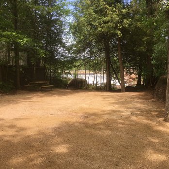 Tilleda Falls Campground - Site 7 in front of dam - Campgrounds Near Me - Tilleda, Wisconsin