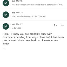 No response for over a week No response for over a week