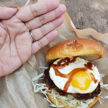 Ojai Burger - Ojai burger. No I am not a WNBA player. Yes it is small. - Burgers Near Me - Orange, California