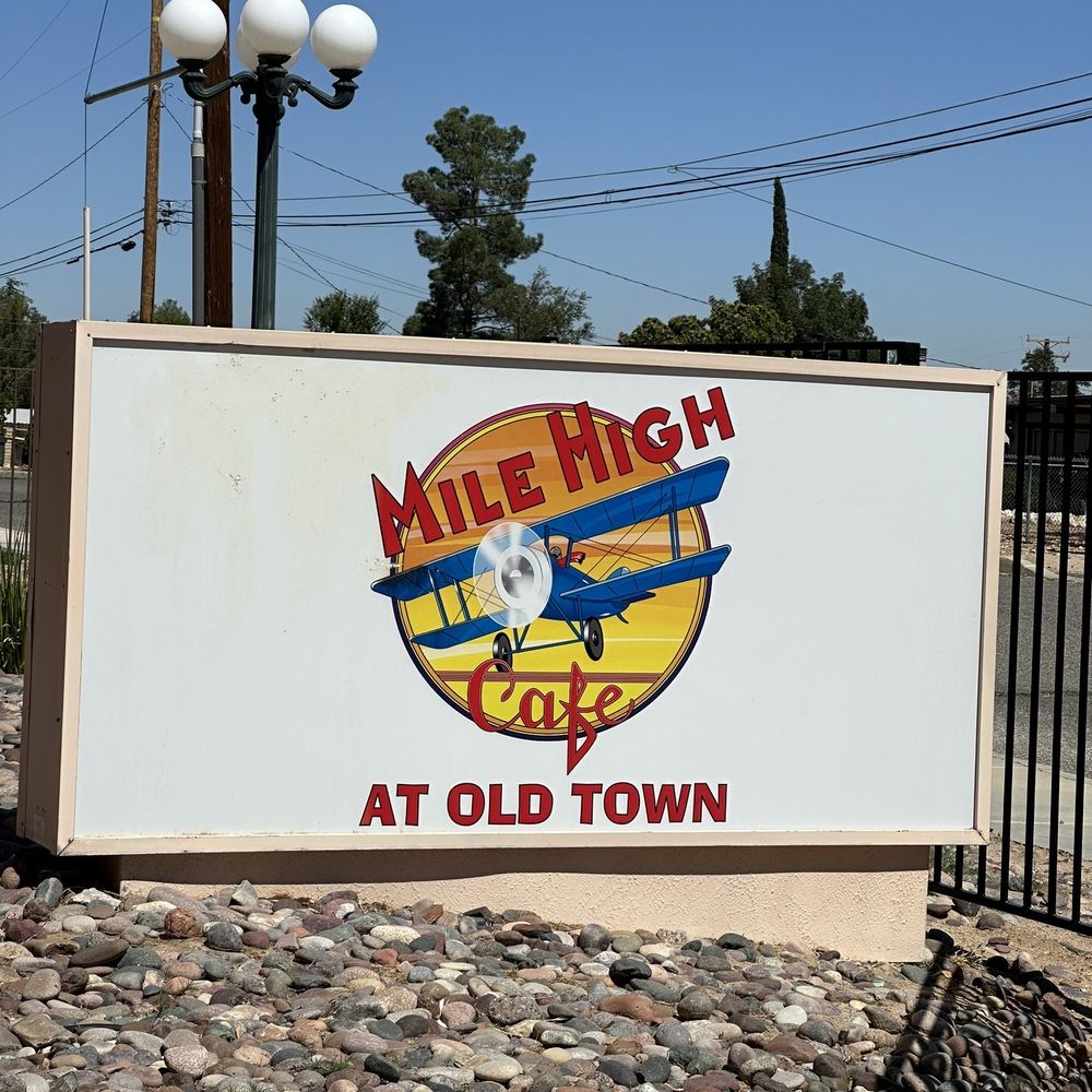 Mile High Cafe - Signage near entrance - Cafes Near Me - Hesperia, California Mile High Cafe - Signage near entrance - Cafes Near Me - Hesperia, California
