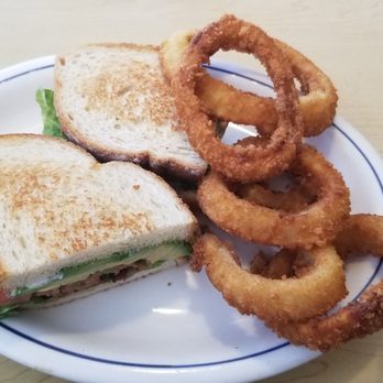 IHOP - IHOP McHenry. BLTA Sandwich. Bacon, lettuce, tomato, and avocado on sourdough toast with onion rings. - Breakfast & Brunch Near Me - Mchenry, Illinois