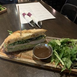 Turkey & avocado sandwich (half) with side salad (half) Turkey & avocado sandwich (half) with side salad (half)