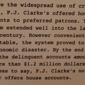 P.J. Clarke's - Funny part of the bill envelope. - American Near Me - Washington, DC, District of Columbia