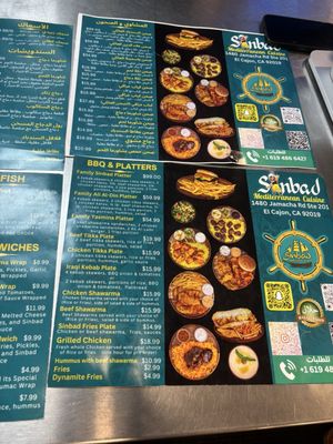Menu photo 2 Sinbad Mediterranean Cuisine El Cajon, CA Menu photo 2 Sinbad Mediterranean Cuisine El Cajon, CA