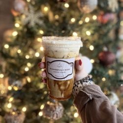 Wonderfully Made Coffee & More - Salted Caramel Latte with Sea Salt Drizzle and Cold Foam. Yummy!