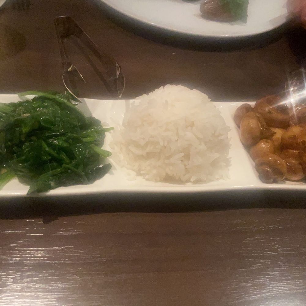 C2 Steak & Seafood - Sides of sautéed mushrooms, steam Jasmin rice, sautéed spinach - Steakhouses Near Me - Brooks, California