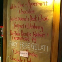 Rotating gelato menu