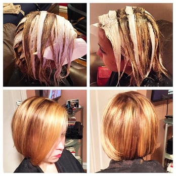 Edgy Bob Haircut Hair Painting High Lows Yelp