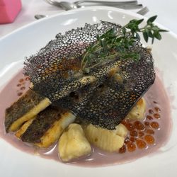 Culinary Arts at Kapiolani Community College - Branzino, the sauce helped to moisten meat.