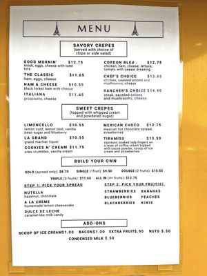 Menu photo 1 Abelitos Crepe Cafe Bastrop, TX