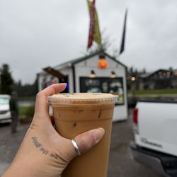 Radu Coffee Shop - Iced huckleberry mocha with extra shot of espresso