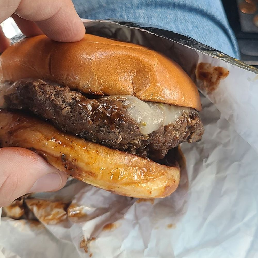 Boss Burger - Jerk burger just jerk sauce onions and cheese very good very juicy - Burgers Near Me - Essex, Maryland