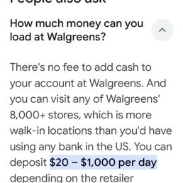 Limit is up to $1000.