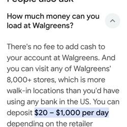 Walgreens - Limit is up to $1000.
