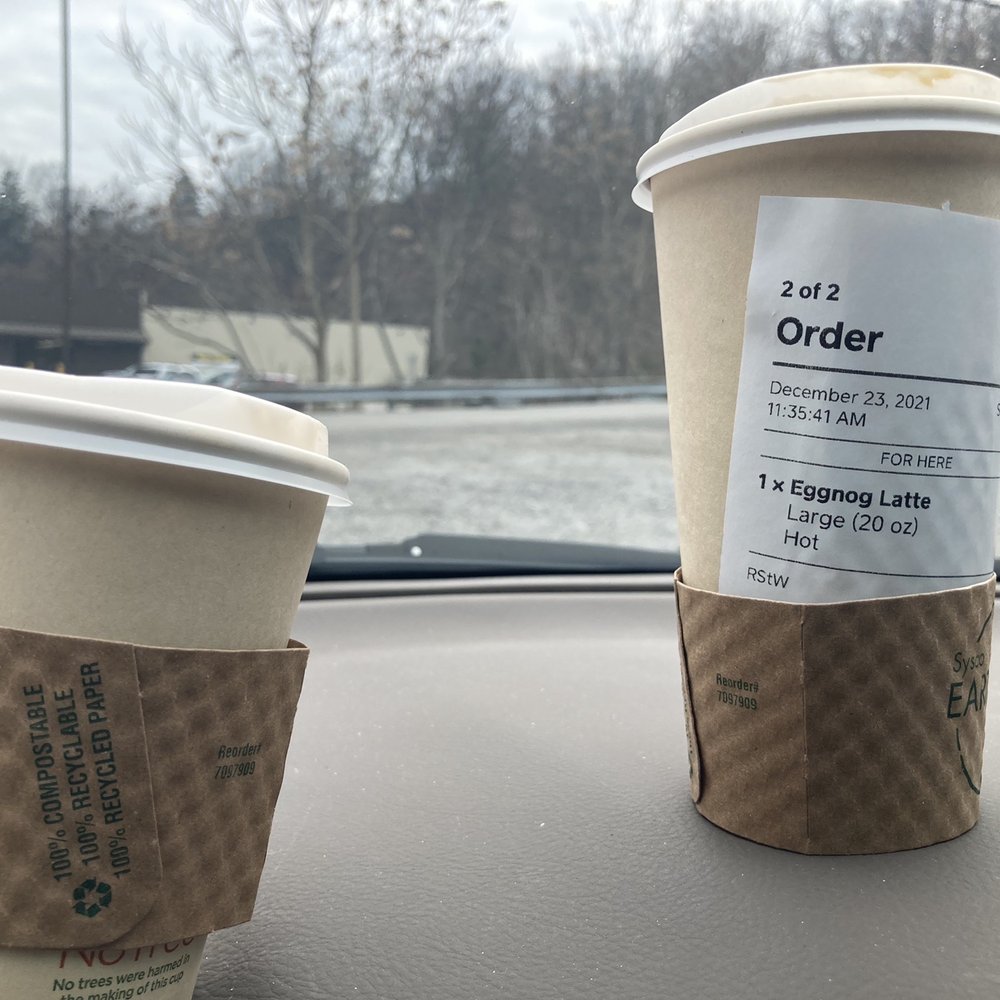 Ruckus Cafe - Large eggnog latte and small joy latte - Cafes Near Me - Pittsburgh, Pennsylvania Ruckus Cafe - Large eggnog latte and small joy latte - Cafes Near Me - Pittsburgh, Pennsylvania