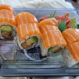 Salmon and avocado. Salmon and avocado.