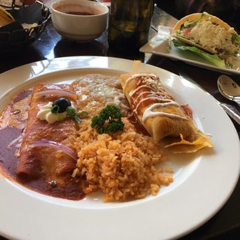 Javier's - Combo (cheese enchilada, pork tamale, & beef taco) - Mexican Near Me - Irvine, California