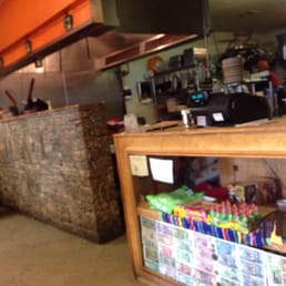 The front counter & kitchen.