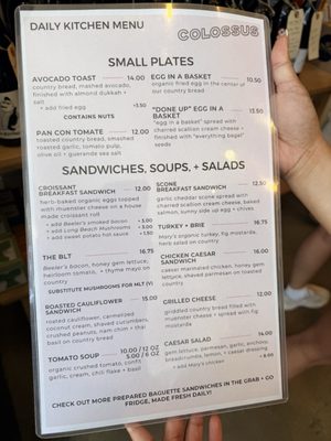 Menu photo 2 Colossus Long Beach, CA
