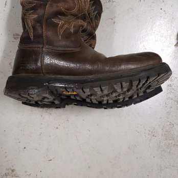 Clovis Boot & Shoe Repair - New Vibram soles on my Ariat work hogs. - Shoe Repair Near Me - Clovis, California Clovis Boot & Shoe Repair - New Vibram soles on my Ariat work hogs. - Shoe Repair Near Me - Clovis, California