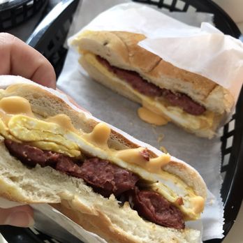 Crepes & More - Sausage, egg, and cheese on a roll - Creperies Near Me - Brooklyn, New York