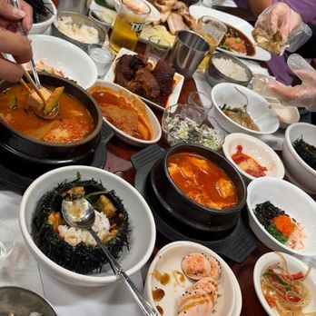 Crab House - Table full of food - Korean Near Me - Los Angeles, California Crab House - Table full of food - Korean Near Me - Los Angeles, California