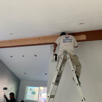 Dreamline Construction, Inc - Staining center beam & painting accent wall. - General Contractors Near Me - Ventura, California Dreamline Construction, Inc - Staining center beam & painting accent wall. - General Contractors Near Me - Ventura, California