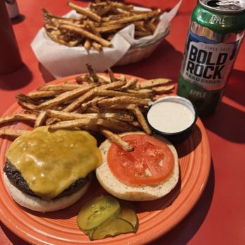 Lucky 12 Tavern - Tavern Burger w/ hand cut fries & a bold rock cider - American Near Me - Nags Head, North Carolina Lucky 12 Tavern - Tavern Burger w/ hand cut fries & a bold rock cider - American Near Me - Nags Head, North Carolina