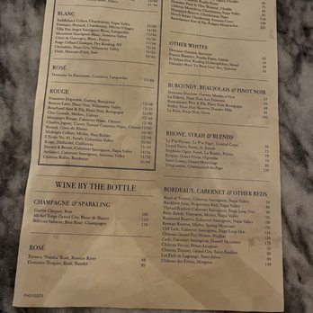 French Hen - Wine List French Hen Tulsa Arts District - French Near Me - Tulsa, Oklahoma