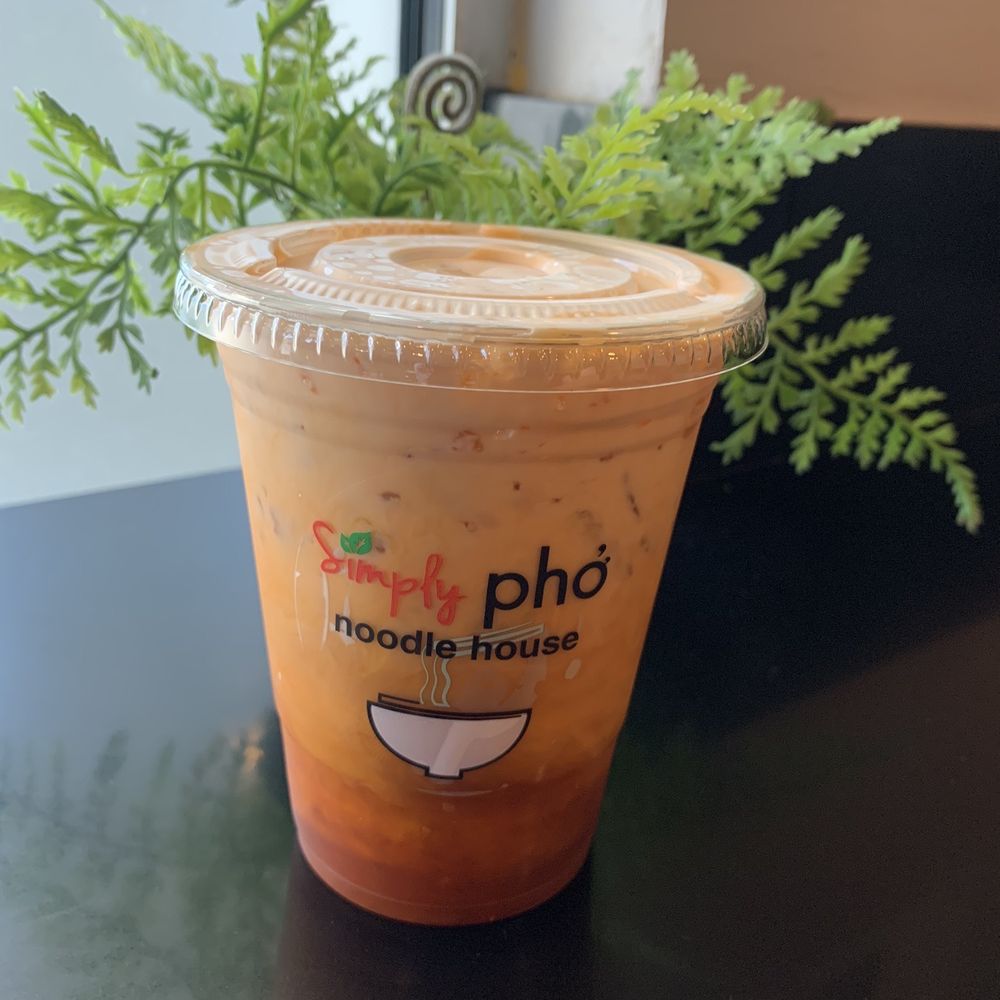 Simply Pho - Thai tea is great! Refreshing and not to sweet. - Noodles Near Me - Orange, California Simply Pho - Thai tea is great! Refreshing and not to sweet. - Noodles Near Me - Orange, California