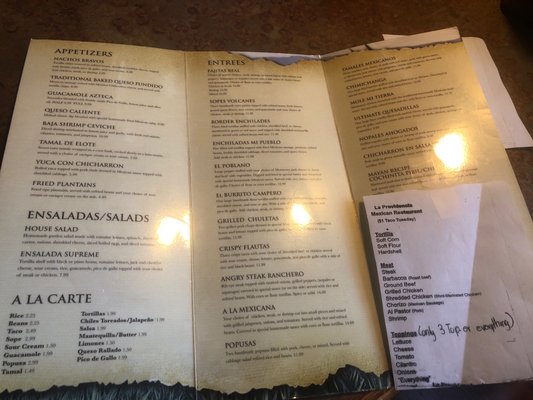 Menu photo 7 La Providencia Mexican Restaurant Gretna, LA