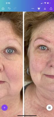 Subtle but Powerful - I did all natural hair strokes with microblading along with subtle eyeliner in lash line making lashes appear much fuller Subtle but Powerful - I did all natural hair strokes with microblading along with subtle eyeliner in lash line making lashes appear much fuller