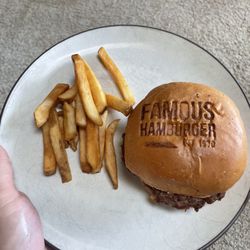 Famous Hamburger - Canton Ford Rd - THE FOUNDERS BURGER with fries