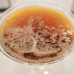 Black Manhattan. A complex flavor profile where oaky notes of bourbon are mixed in with the bittersweet, herbal depth of the Amaro Averna.