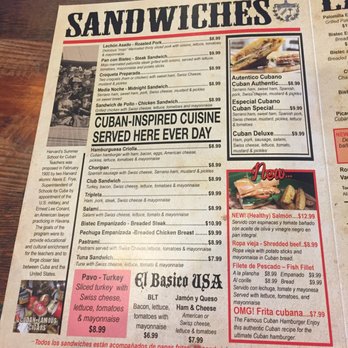 Old Cuban Cafe - Menu - Sandwiches - Cafes Near Me - Orlando, Florida