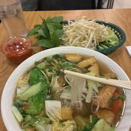 Pho chay - best in the Albany plus area. Chili is homemade and nuclear!