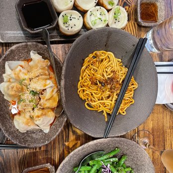 Dumpling Home - Juicy Chicken Bao (6 Pcs)Numb and Spicy Pork Xiao Long Bao Ginger and Green Onion Noodle Dry Cooked Green Beans - Dim Sum Near Me - San Francisco, California